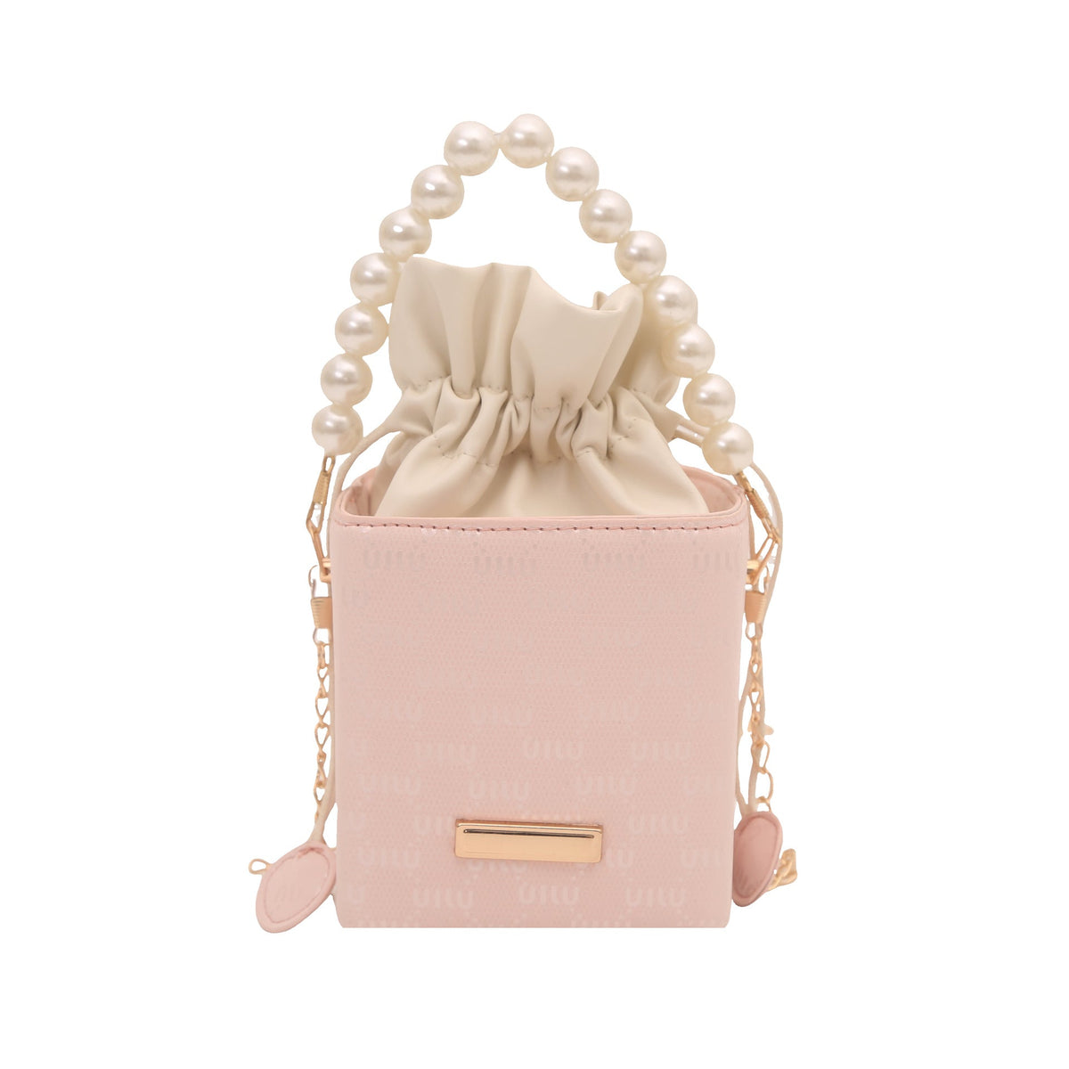 Elegant Pearl-Handled Mini Bucket Bag LoungeYard — product view 7