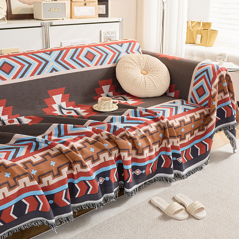Geometric Patterned Throw Blanket — product view 4