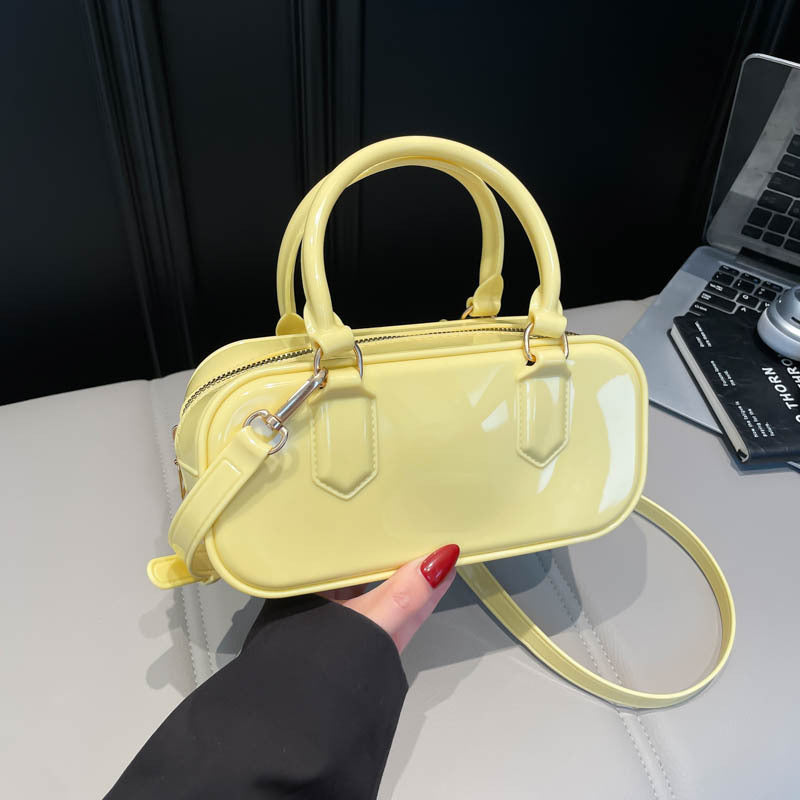 Glossy Patent Leather Handbag — product view 5