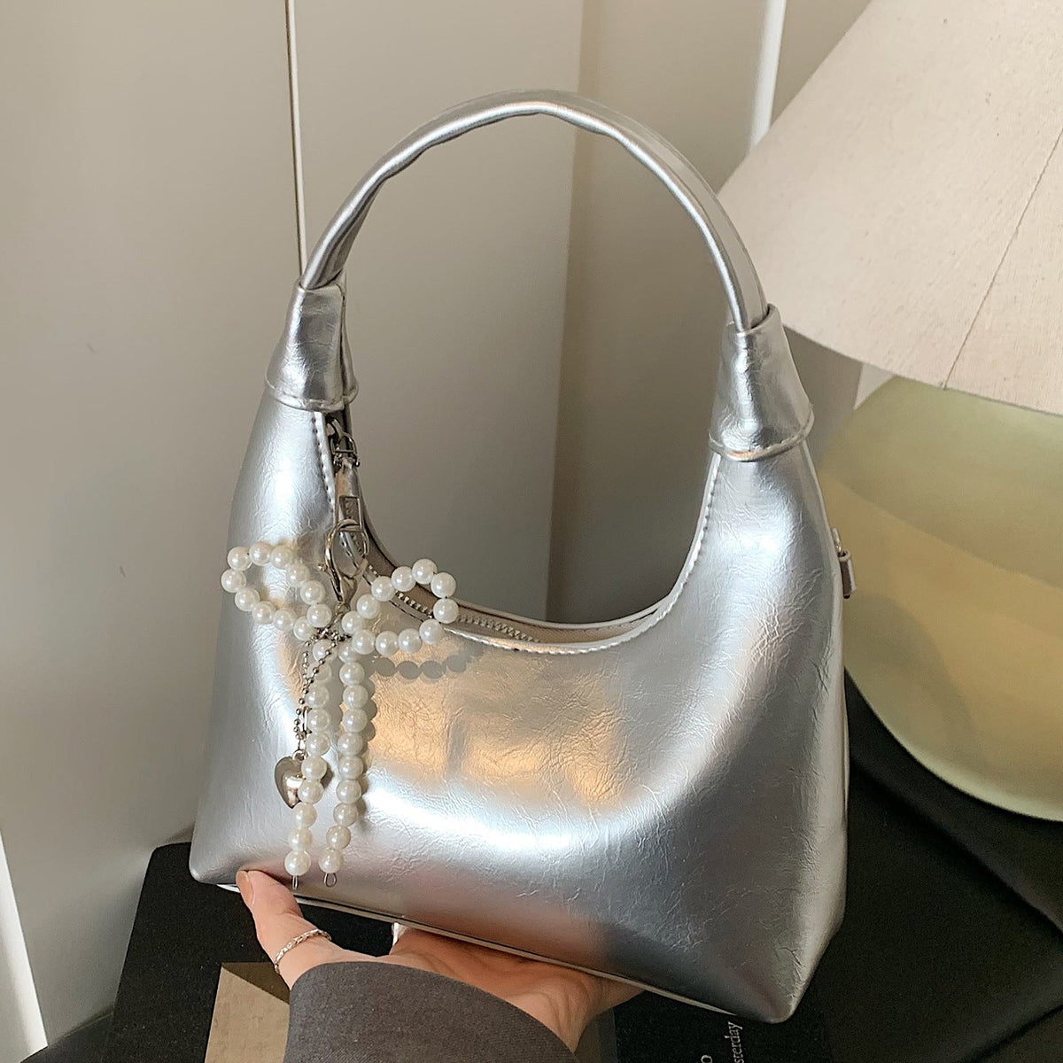 Contemporary Structured Satchel Handbag — product view 2
