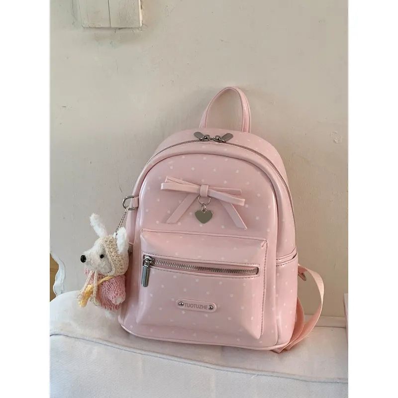 Polka-Dot Decorative Mini Backpack LoungeYard — product view 3
