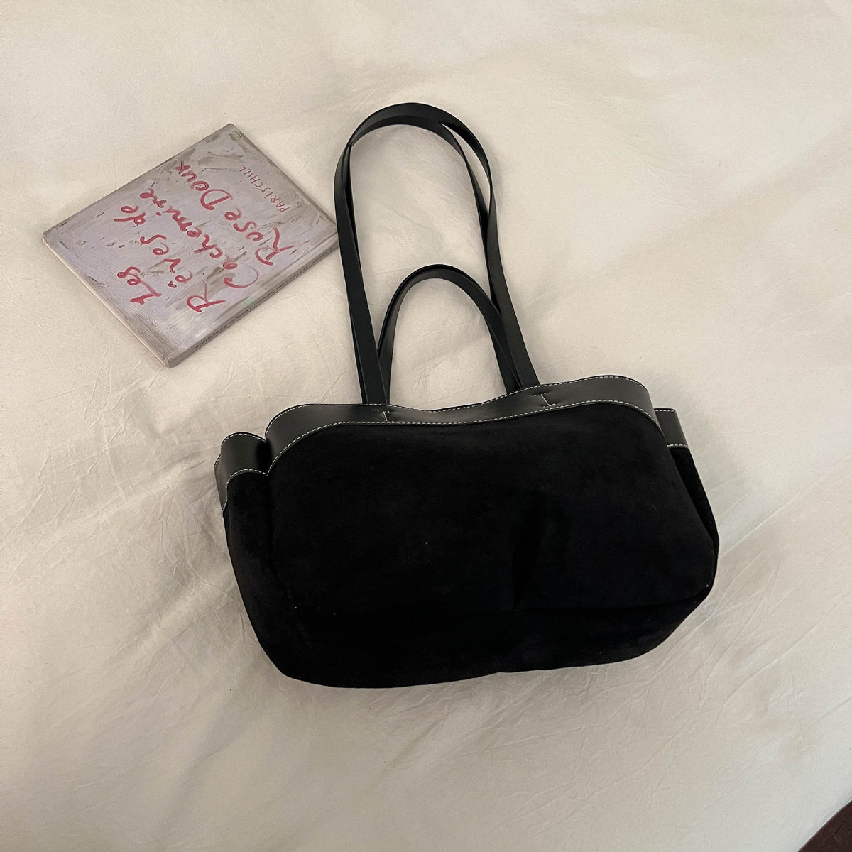 Suede Shopper Tote Bag — product view 3