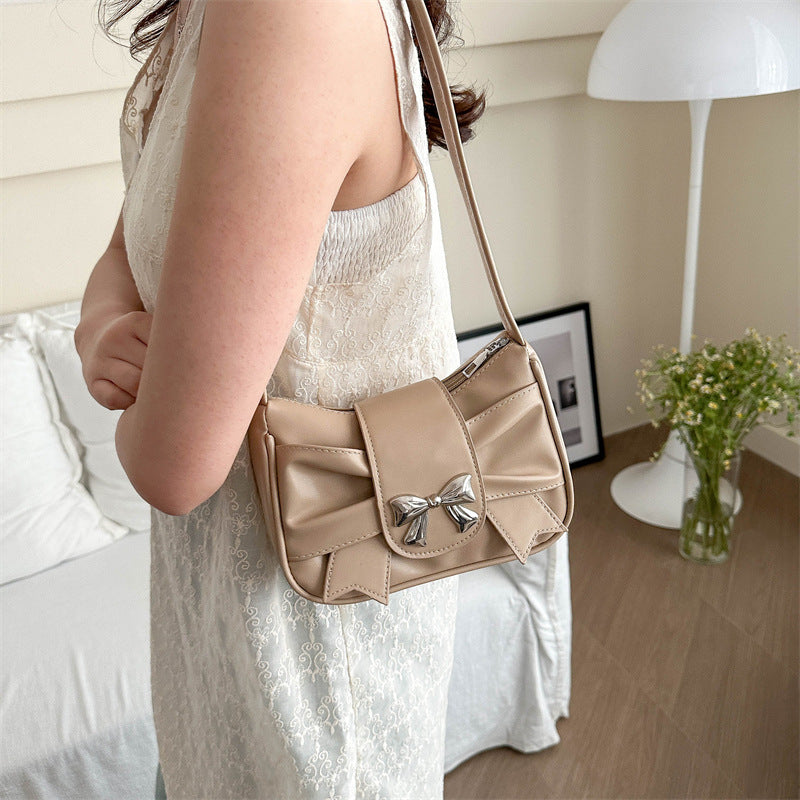Elegant Bow Accent Shoulder Bag LoungeYard — product view 2