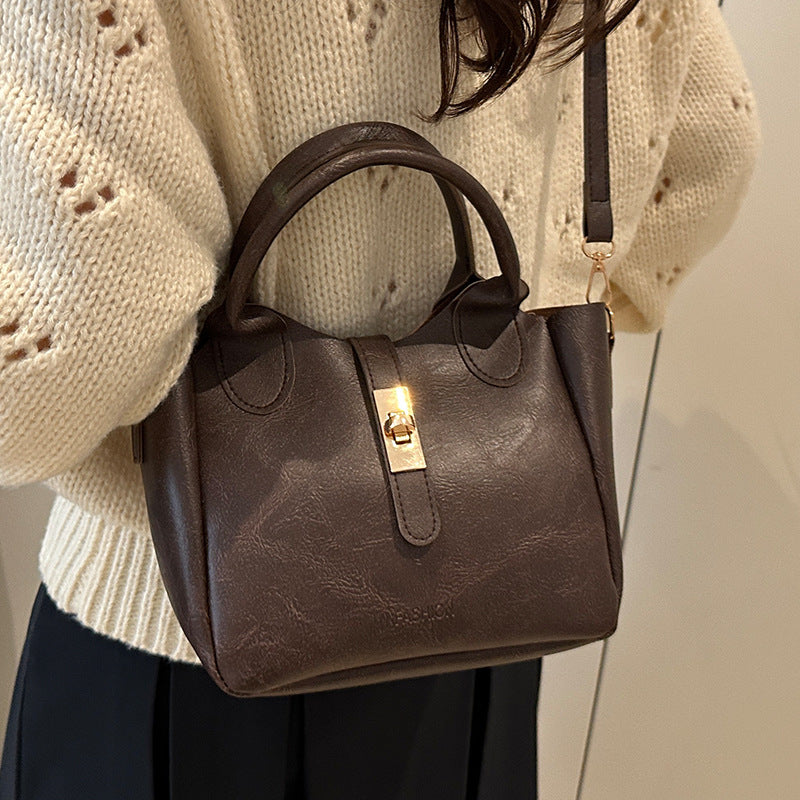 Elegant Structured Handheld Satchel — product view 2