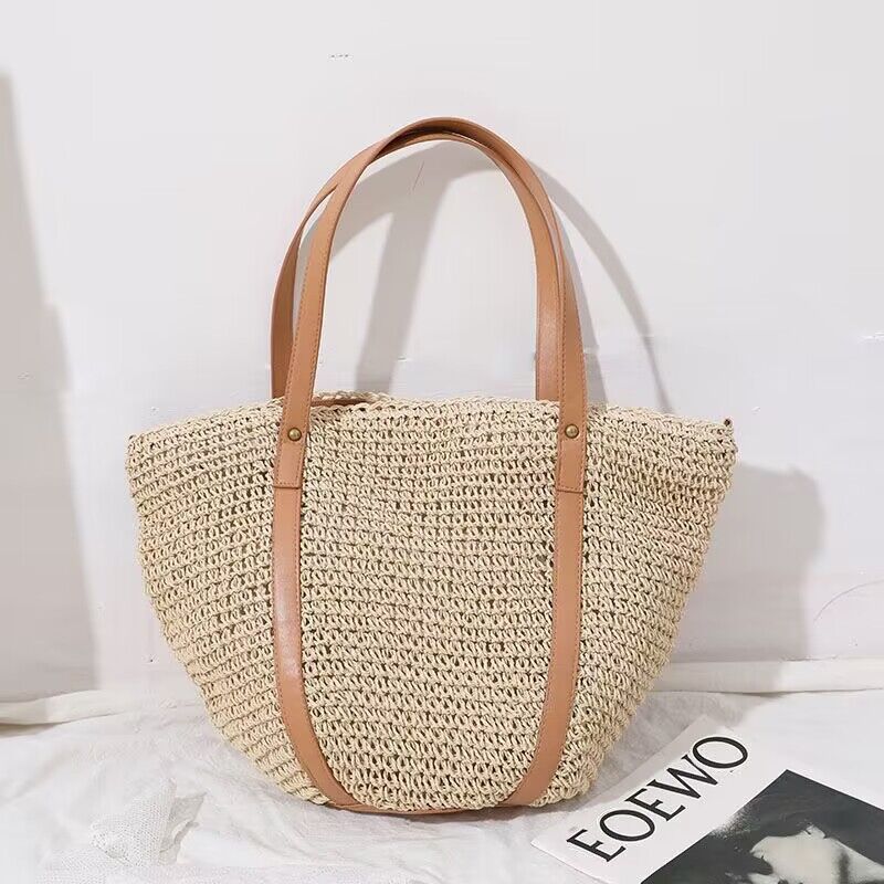 Large Braided Tote Bag with Adjustable Straps LoungeYard — product view 3