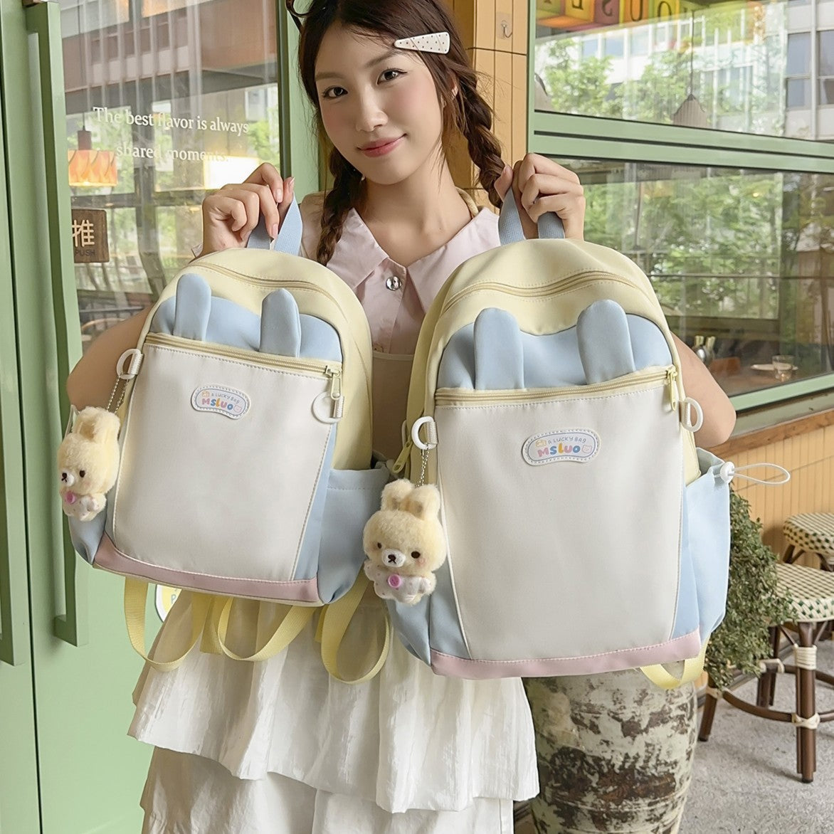 Fun Bunny-Ear Backpack LoungeYard — product view 3