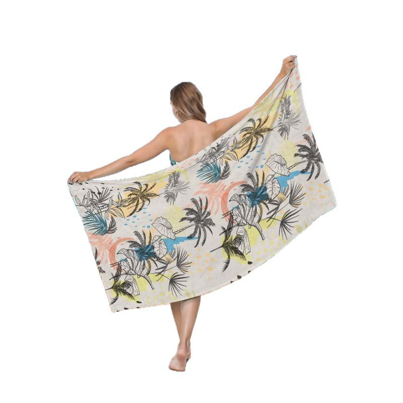 Beach towel in creative wave pattern LoungeYard — product view 4
