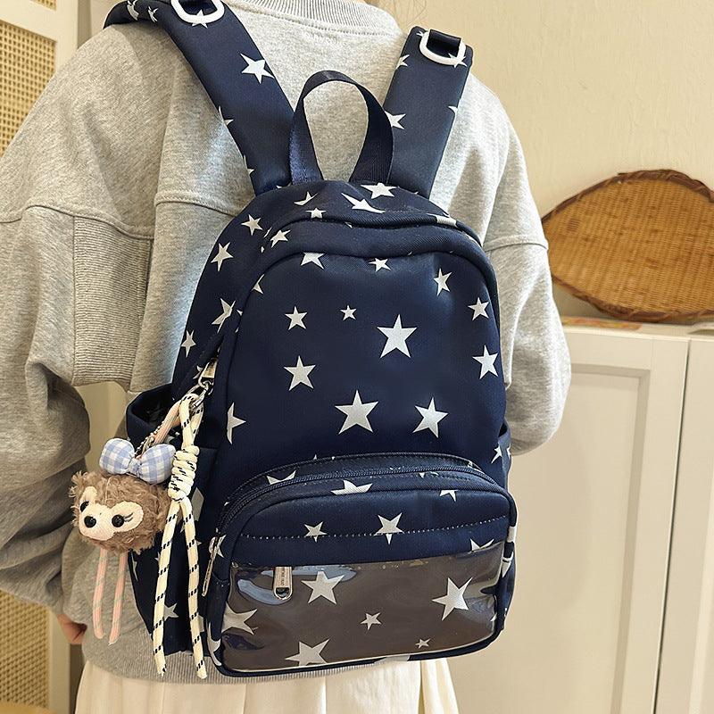 Star-Print Multi-Pocket Backpack LoungeYard — product view 1