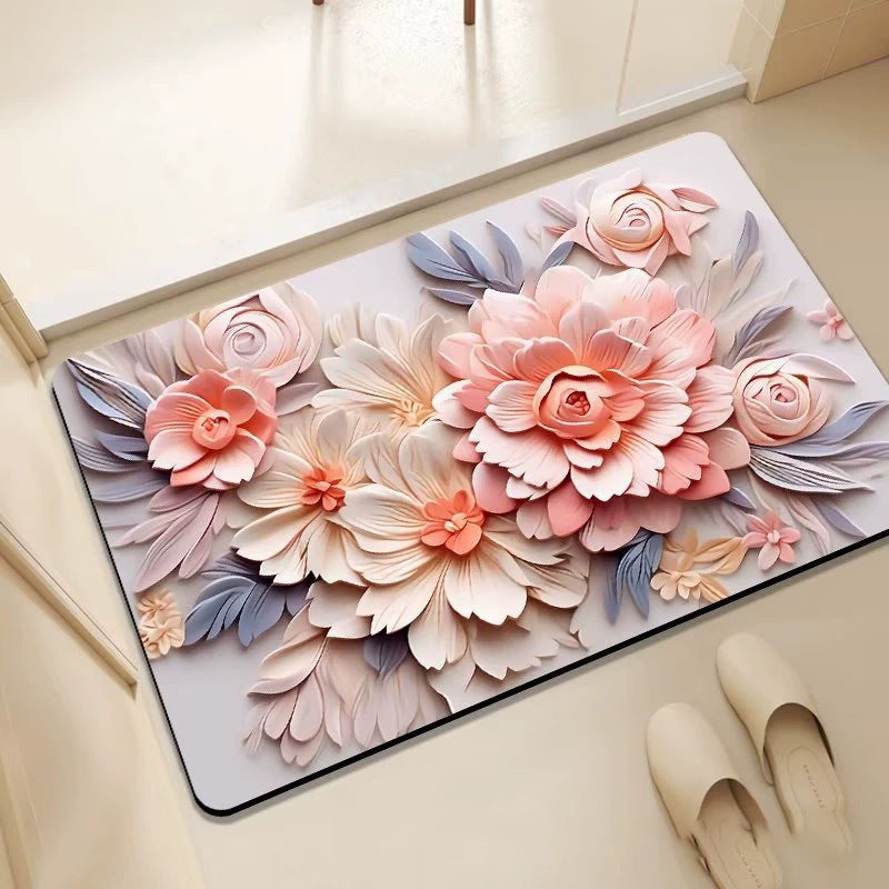 Decorative Floral Bath Mat — product view 4