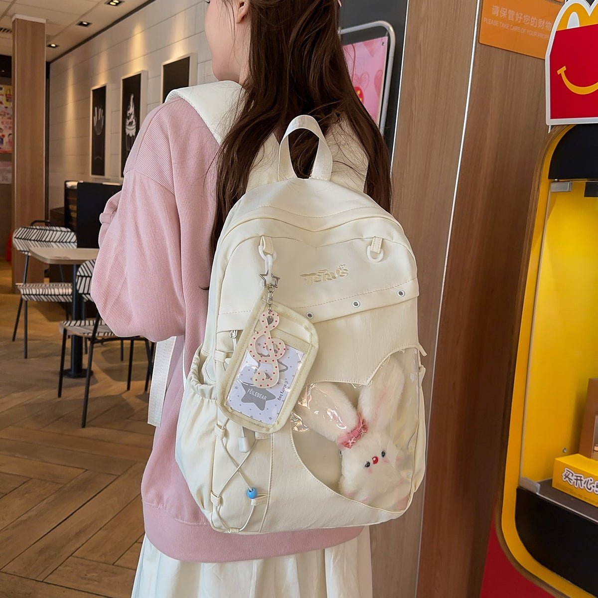 Cute Character-Themed Transparent Backpack LoungeYard — product view 3