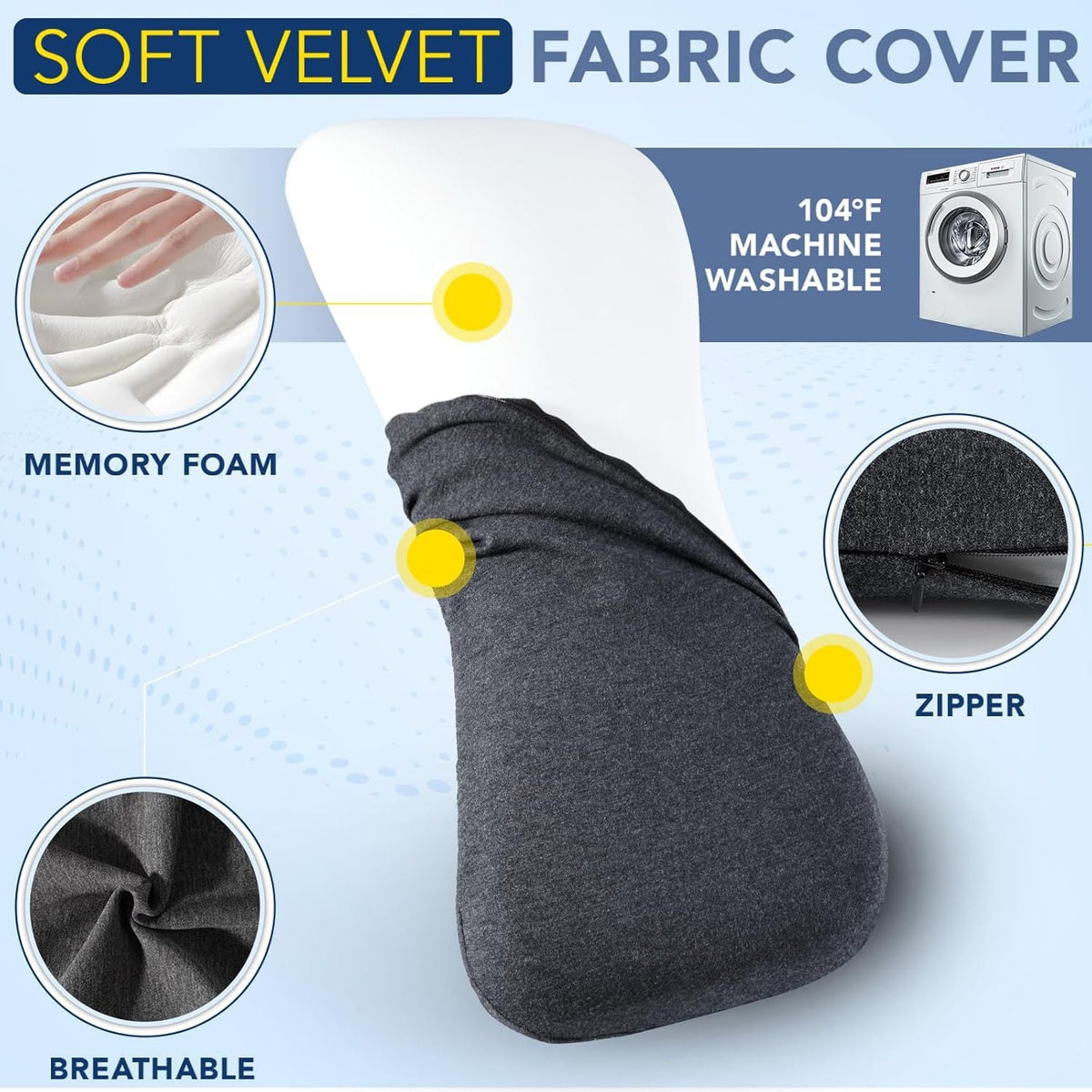 Ergonomic sleeping pillow LoungeYard — product view 5