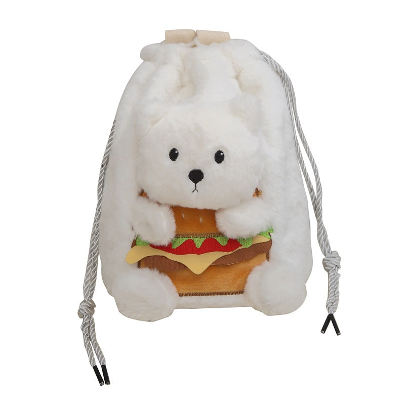 Plush Animal-Themed Drawstring Bag — product view 3