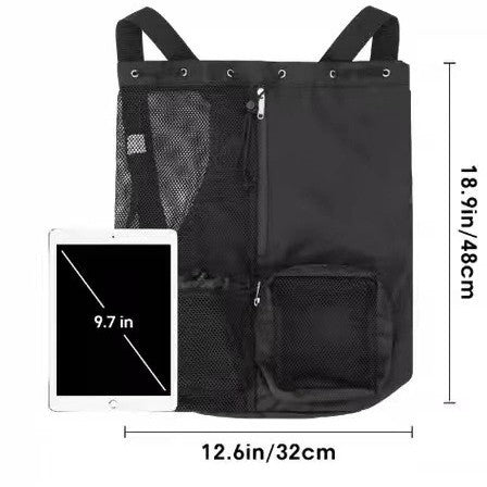 Breathable sports backpack with multiple mesh pockets LoungeYard — product view 4