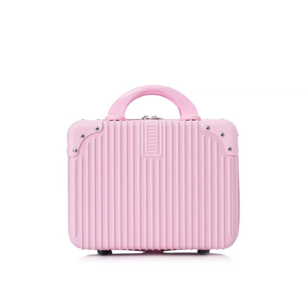 structured hard-shell travel cosmetic carry case with reinforced corner guards and ergonomic handle LoungeYard — product view 5