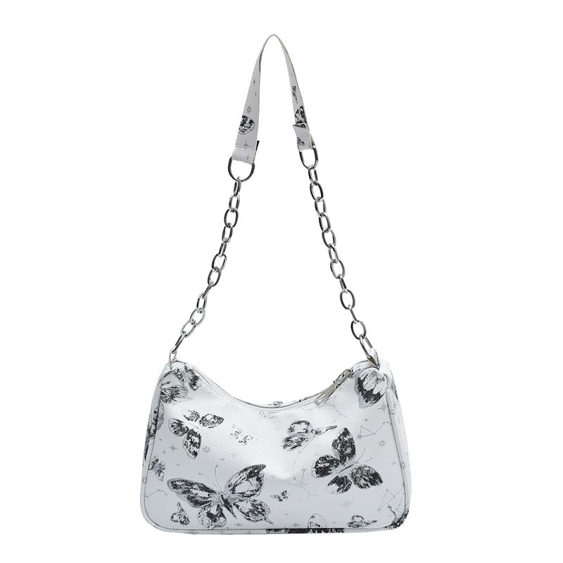 Butterfly Print Designer Hobo Bag — product view 1