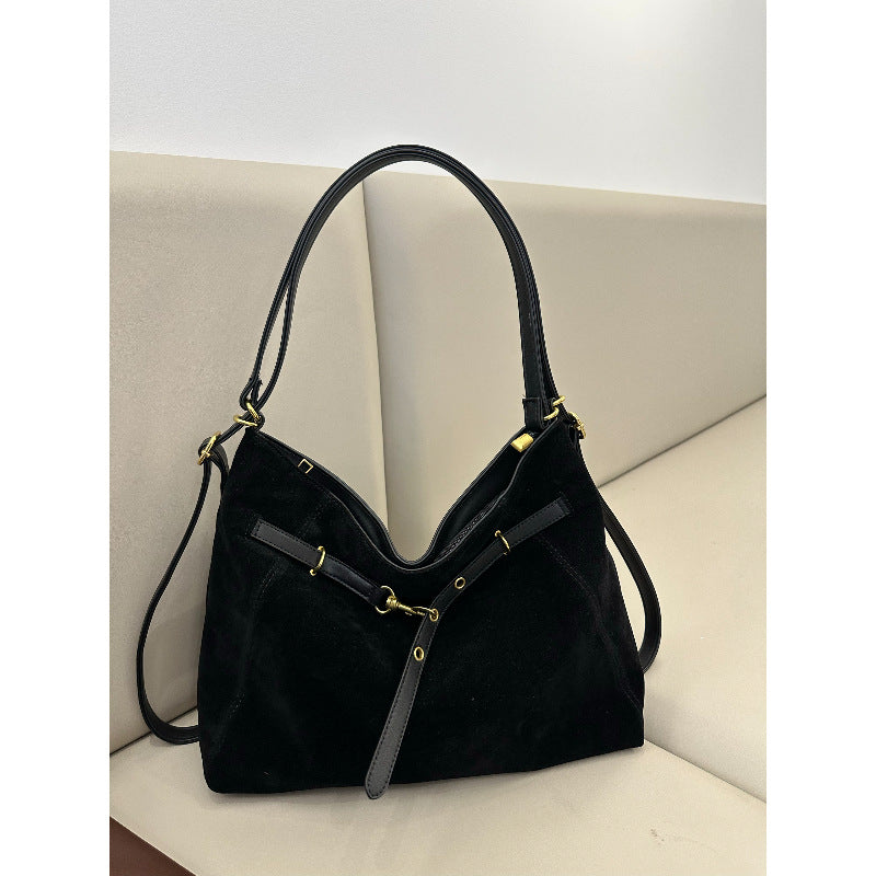 Elegant Suede Shoulder Bag LoungeYard — product view 4