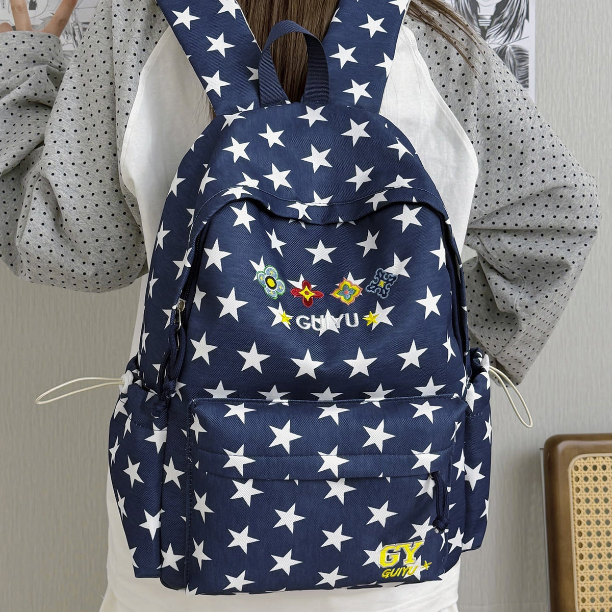 Bunny-Ear Design Casual Backpack LoungeYard — product view 3