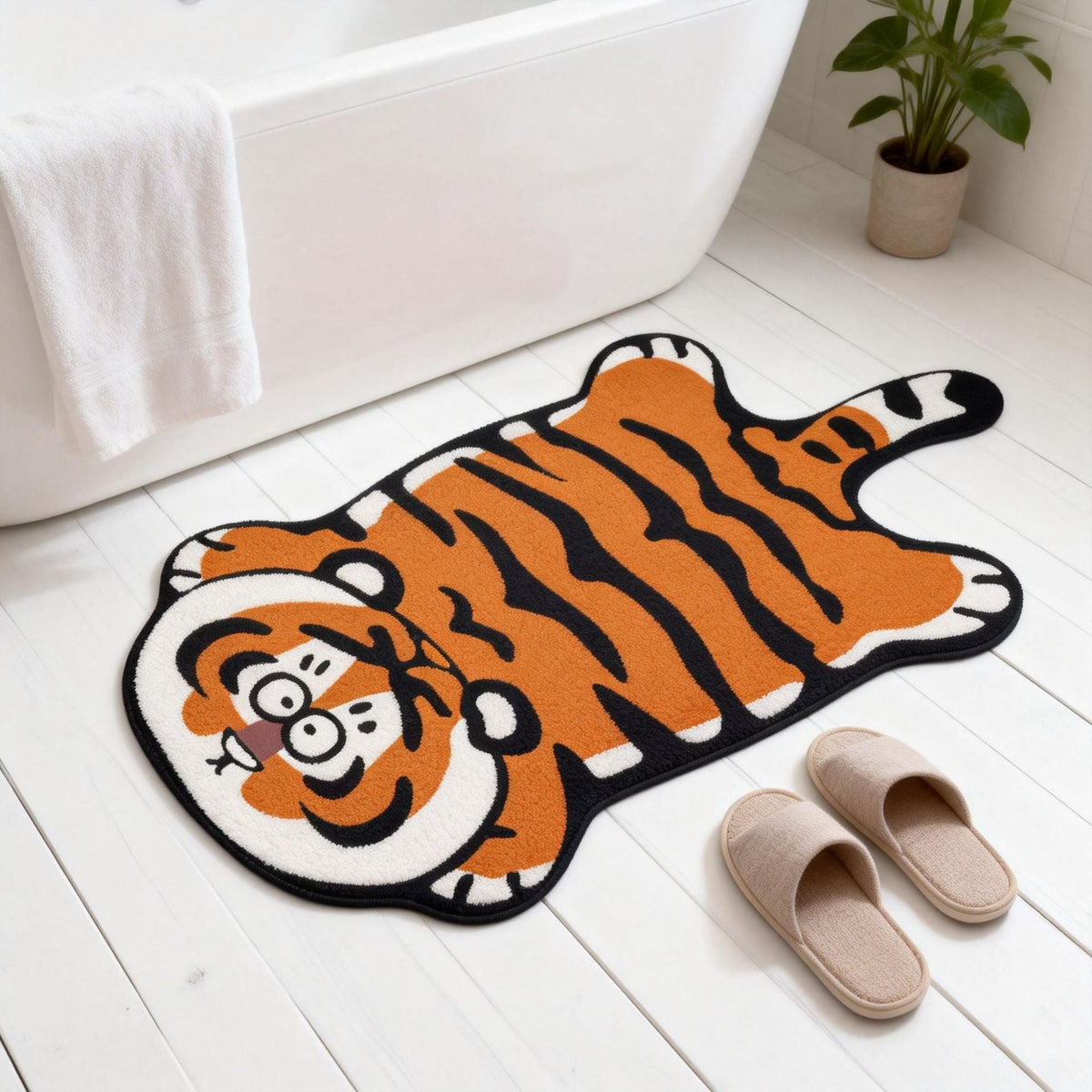 Cartoon Tiger Bath Mat — product view 5