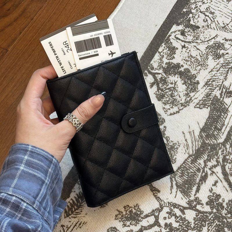 Quilted Leather Travel Document Organizer LoungeYard — product view 2