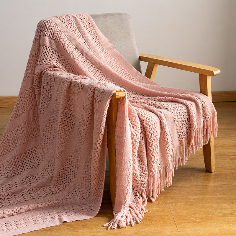 Textured Knit Throw Blanket — product view 4