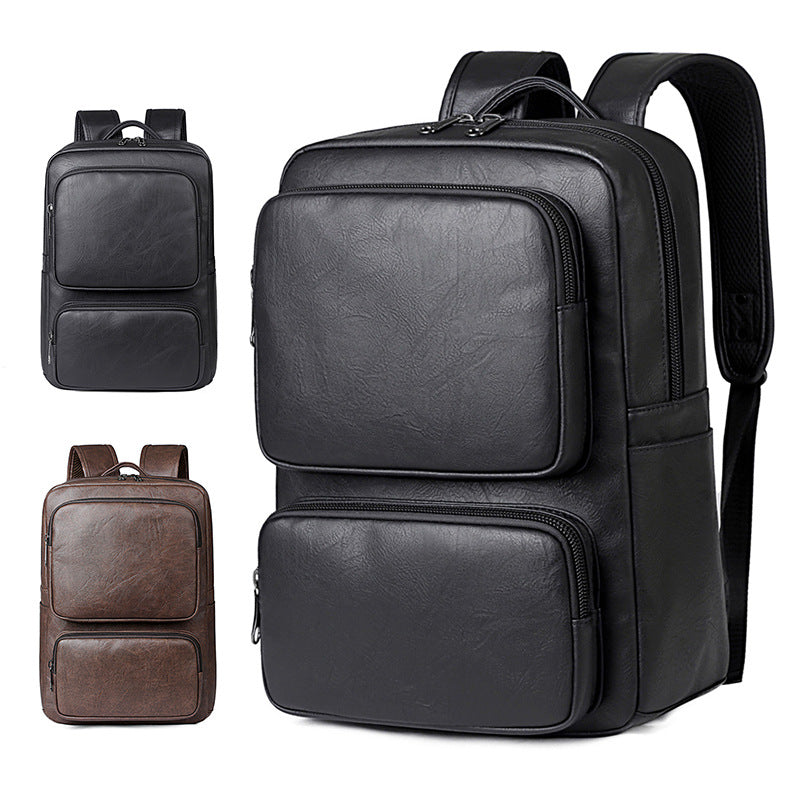 Business Rucksack with High-Quality Artificial Leather and Ergonomic Shoulder Straps LoungeYard — product view 1