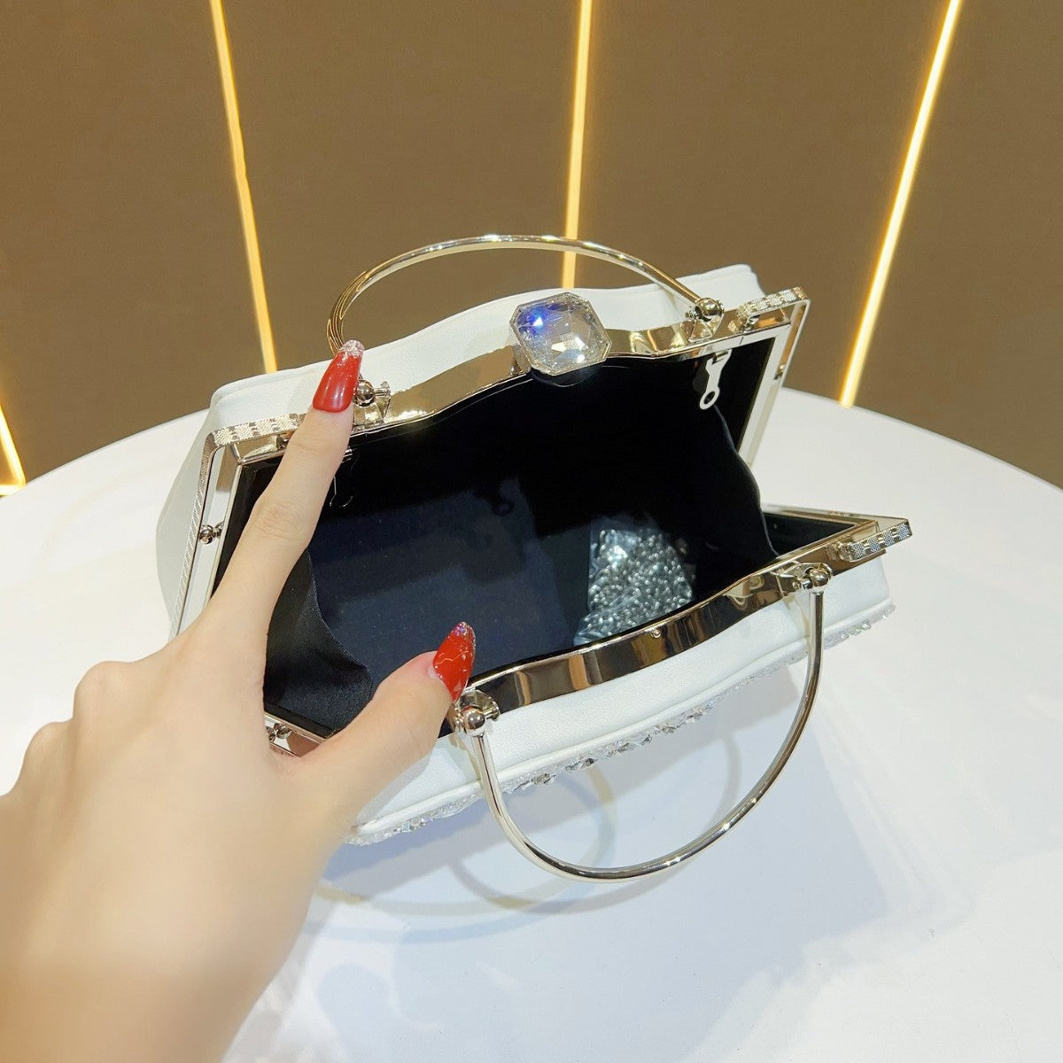 Crystal-Embellished Evening Handbag — product view 3