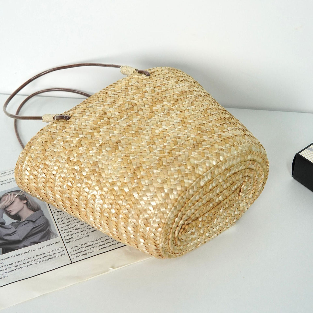 Handbag with Double Braided Straps LoungeYard — product view 4