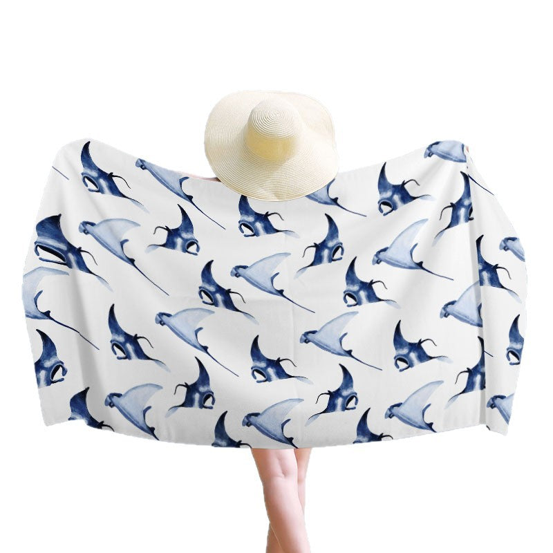 Beach towel with maritime design LoungeYard — product view 4