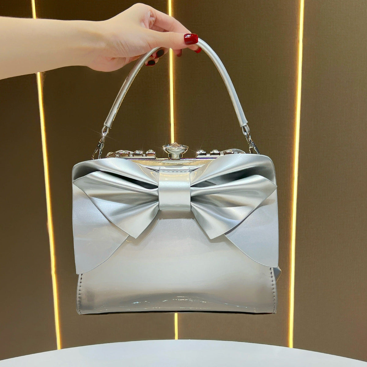 Elegant Bow-Accent Handbag — product view 4