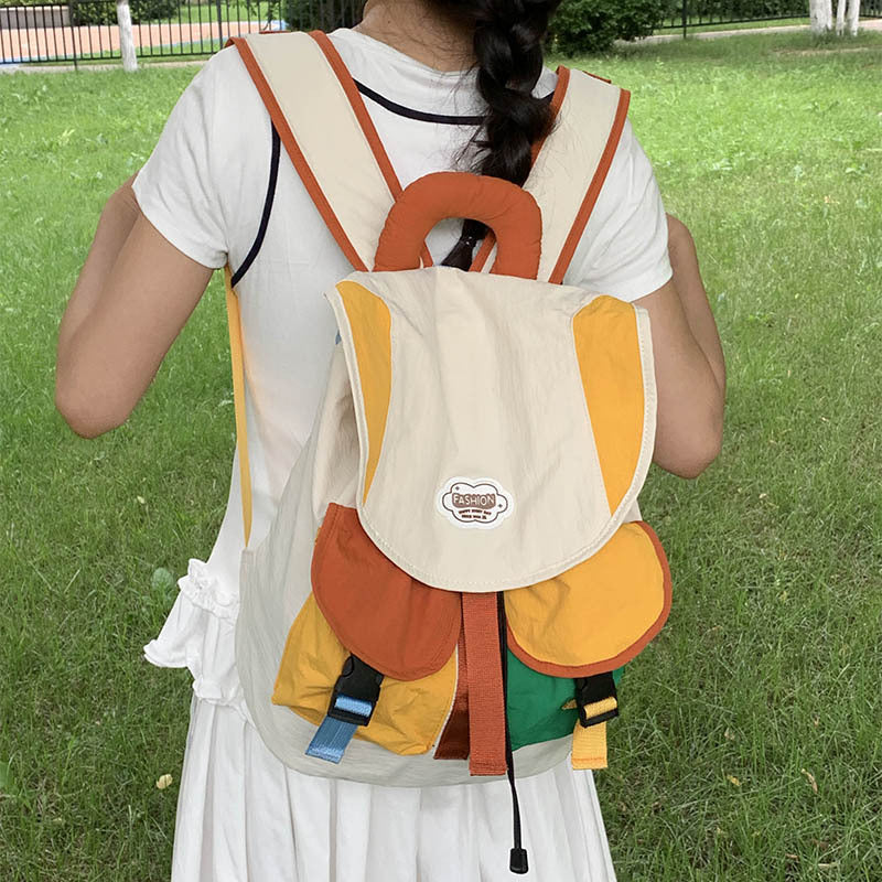 Colorful Patchwork Backpack LoungeYard — product view 3