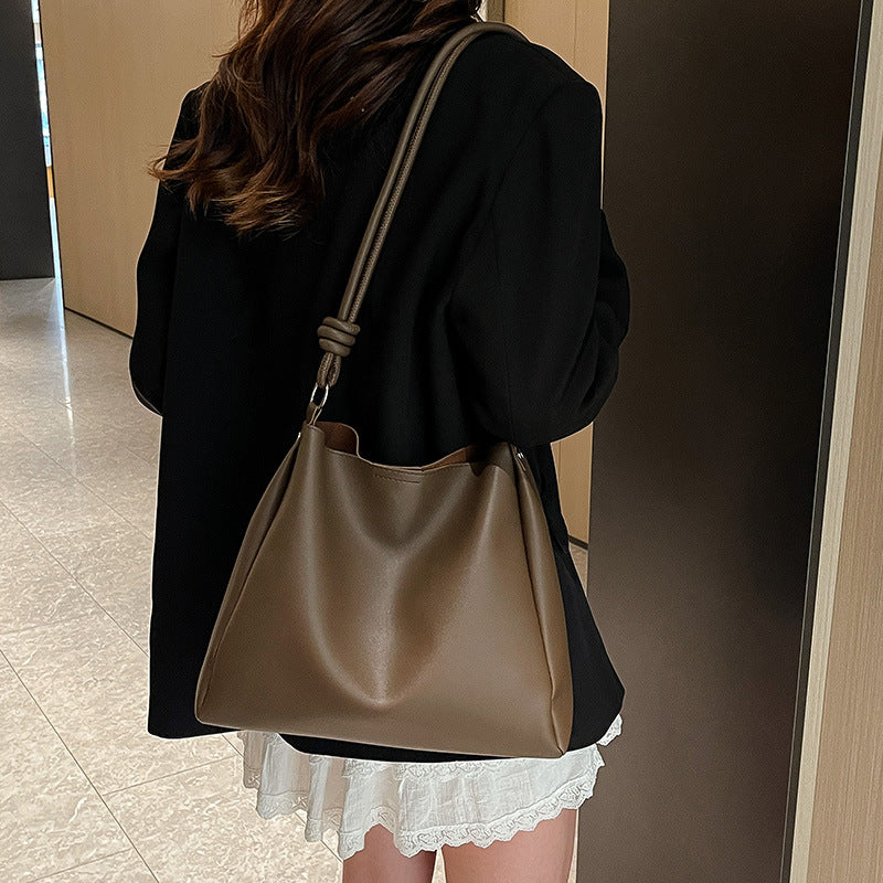 Minimalist Faux Leather Hobo Bag LoungeYard — product view 4