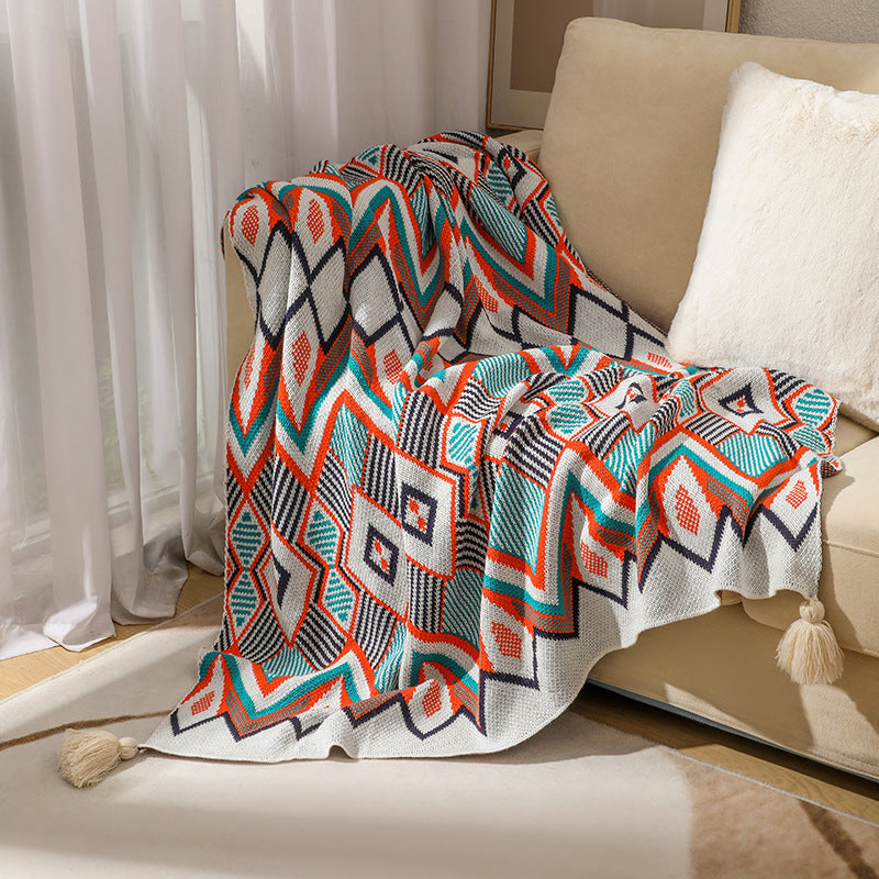 Bohemian Patterned Throw Blanket LoungeYard — product view 6