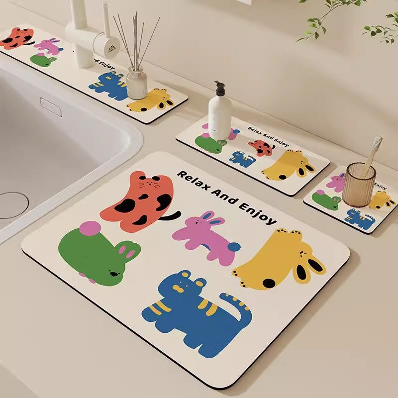 Cartoon Bear-Themed Bath Mat — product view 6