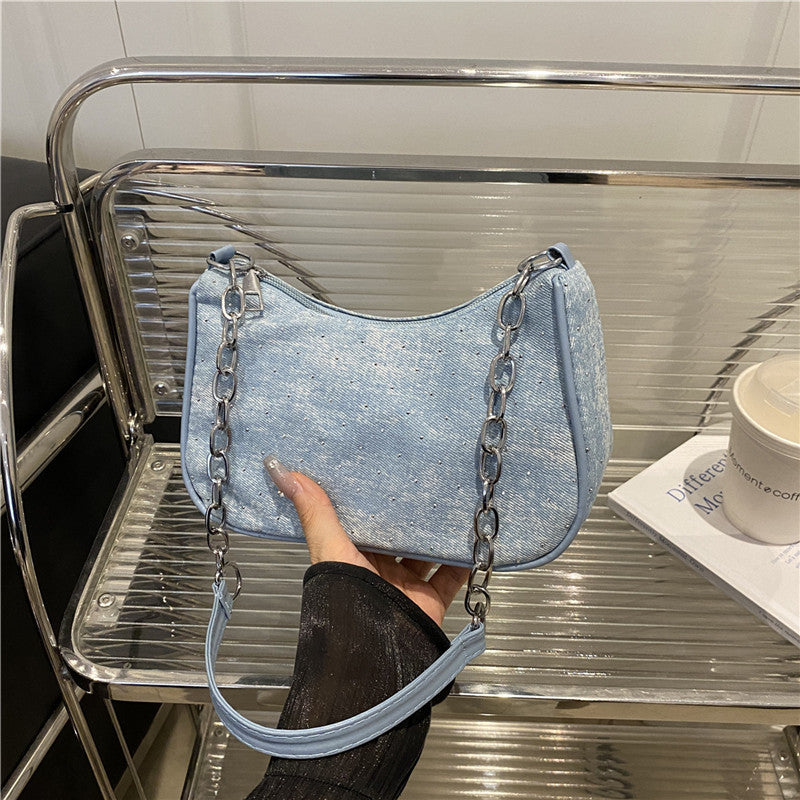 Stylish Chain-Handled Hobo Bag LoungeYard — product view 2