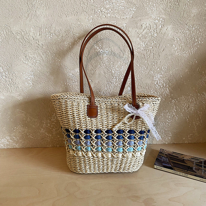 Woven Straw Tote — product view 7