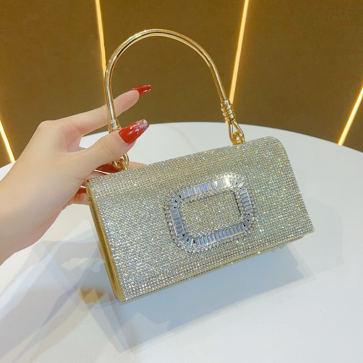 Decorative Rhinestone Evening Purse — product view 1