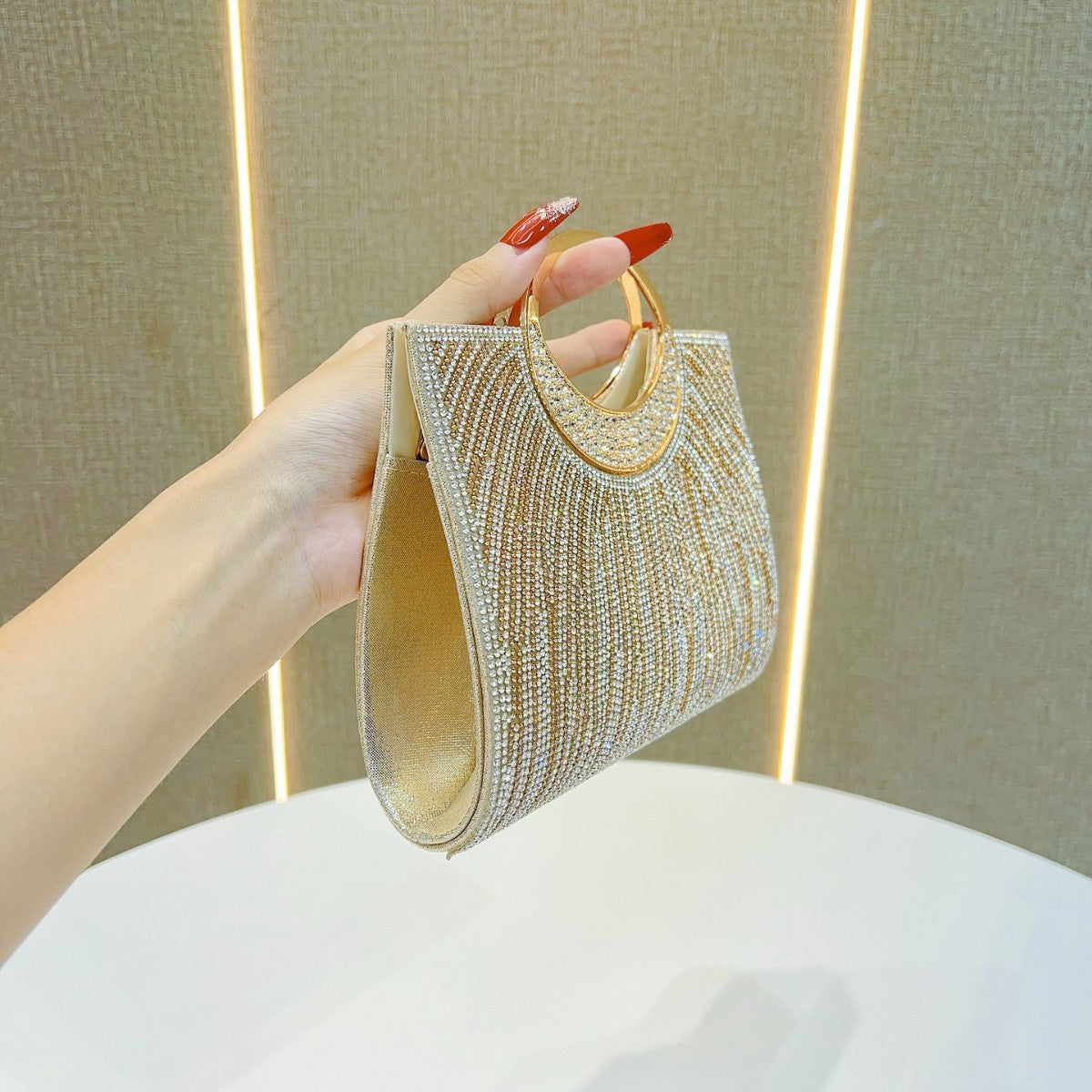 Glamorous Rhinestone-Designed Evening Handbag — product view 2