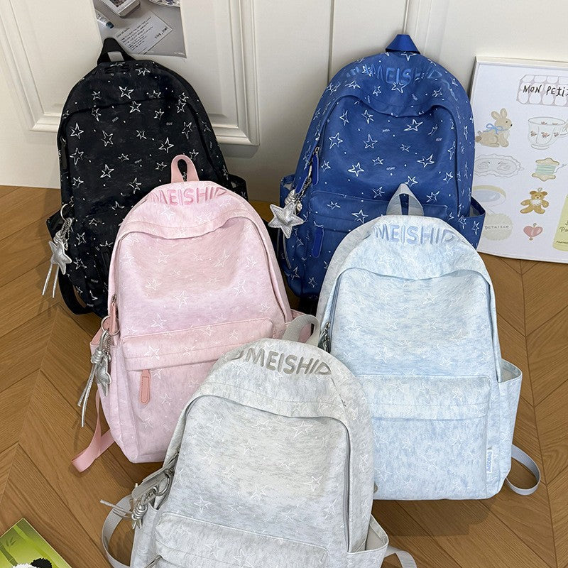 Playful Star-Embellished School Backpack LoungeYard 1791204675 — product view 4