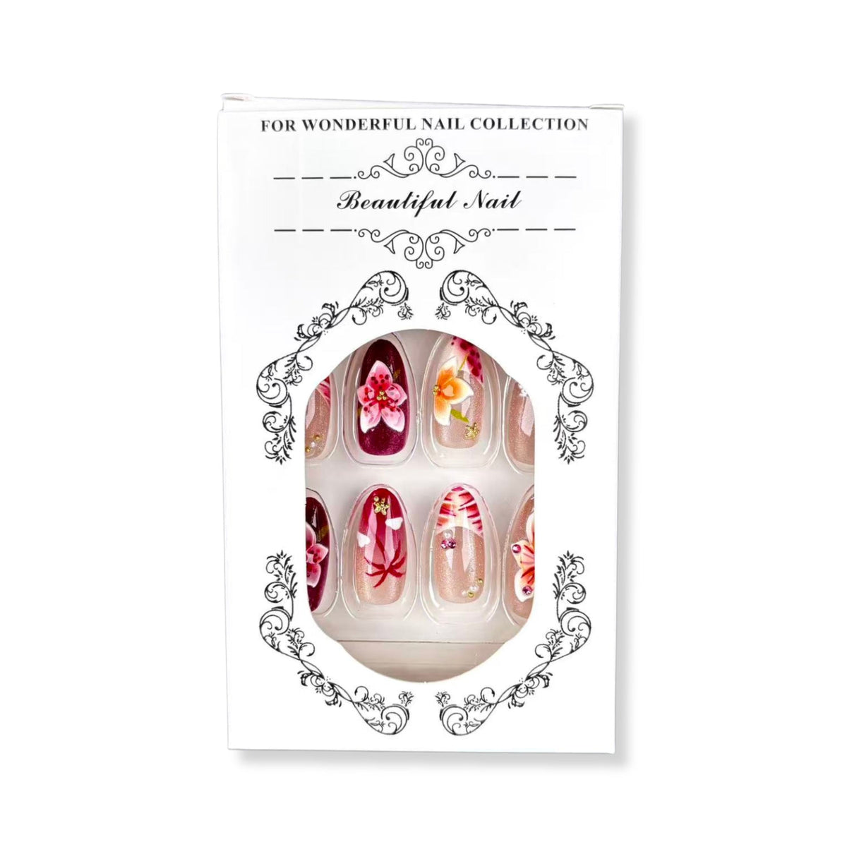 Artistic Floral-Design Press-On Nail Kit — product view 4