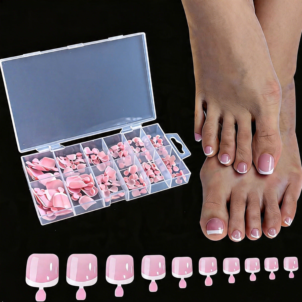 Full Coverage Press-on Toenail Set — product view 6