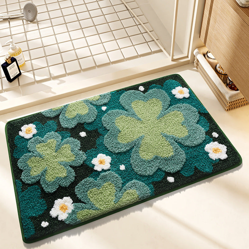 Floral Design Bath Mat LoungeYard — product view 4