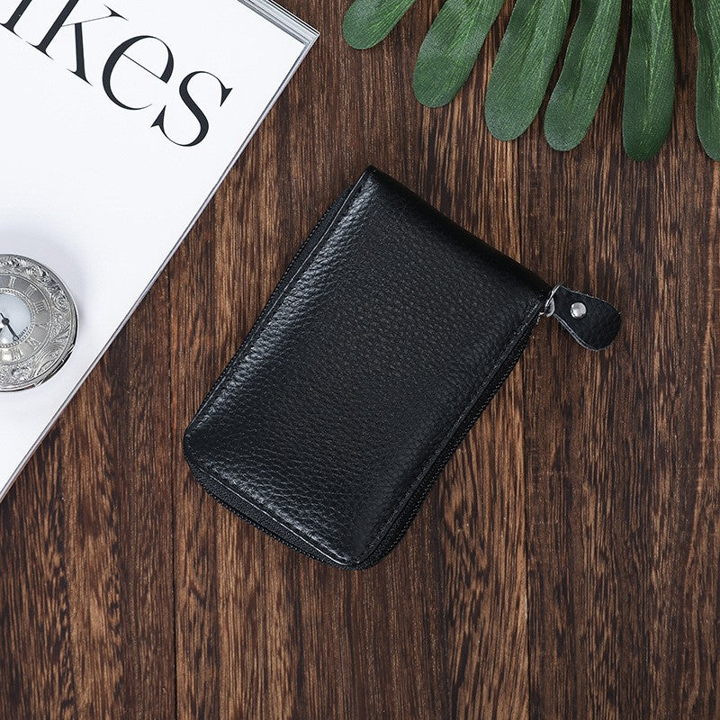Textured Leather Zip Pouch — product view 1