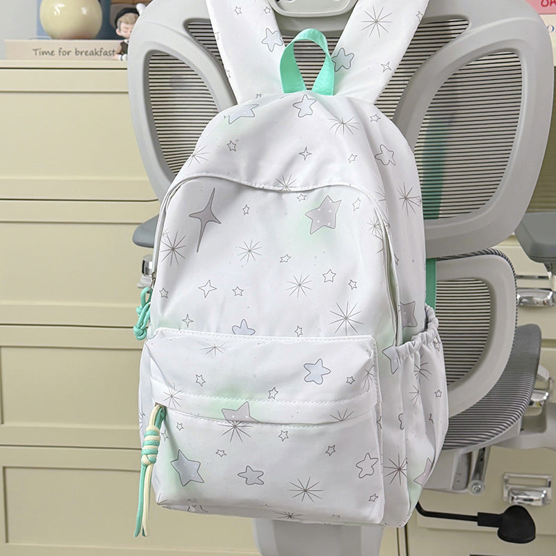Star-Patterned School Backpack LoungeYard — product view 2