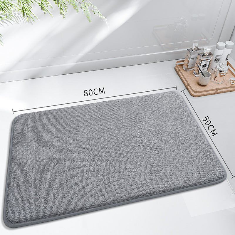 Plush Abstract Leaf Design Bath Mat Bowlift — product view 2