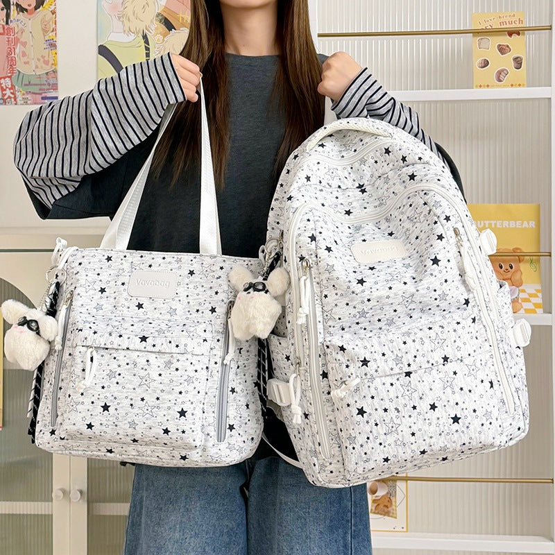 Lightweight Star-Patterned Backpack LoungeYard — product view 1