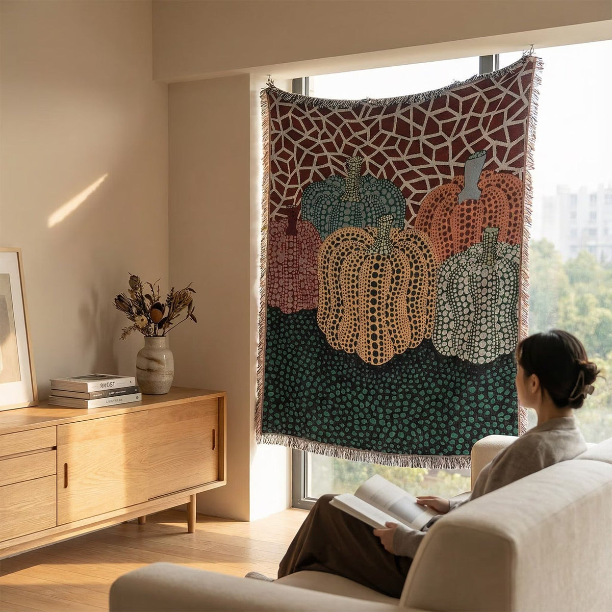 Cozy Decorative Halloween Throw Blanket — product view 3