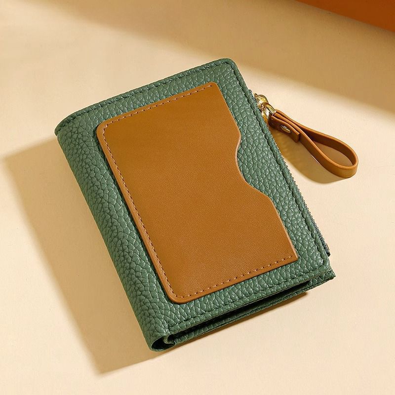 Textured Leather Zippered Card Holder LoungeYard — product view 2