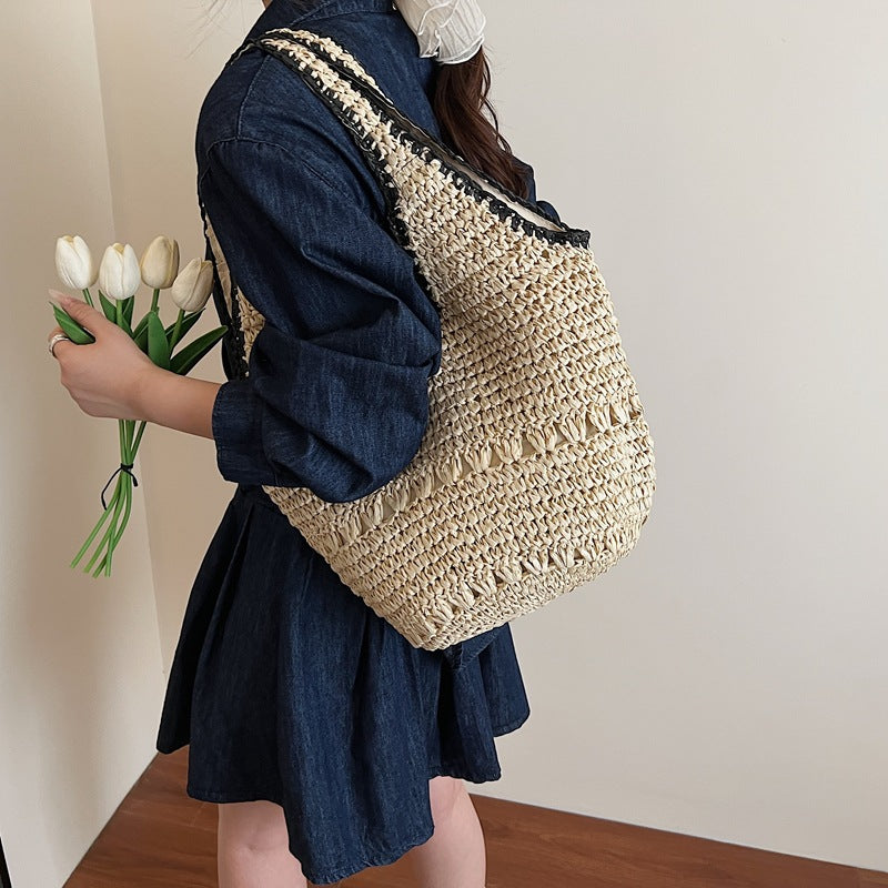 Woven Straw Tote Bag — product view 1