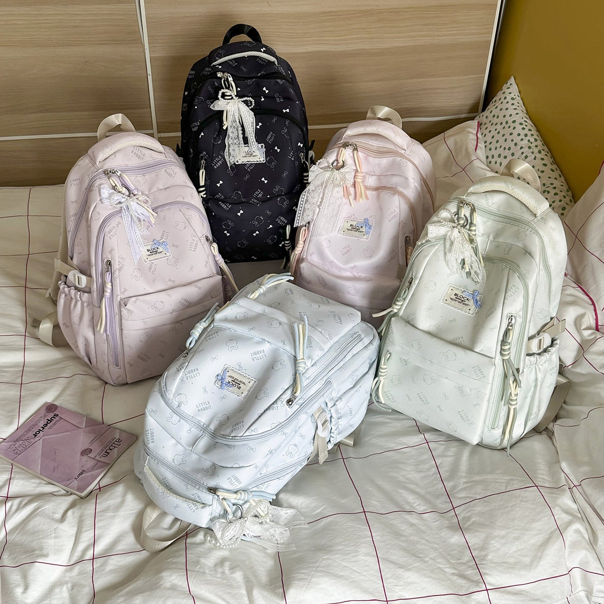 Cute Cartoon Graphic Design Backpack LoungeYard — product view 4