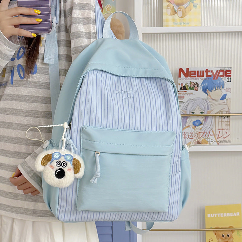Casual Stripe Patterned Backpack LoungeYard — product view 3